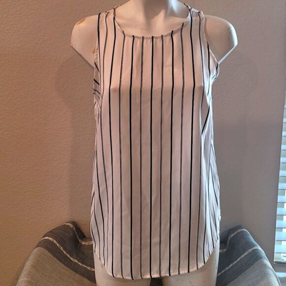 DALIA Verticle Striped Sleeveless Blouse - Picture 1 of 6
